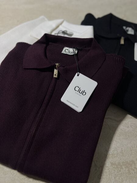 Bym çift fermuarlı Merserize hırka