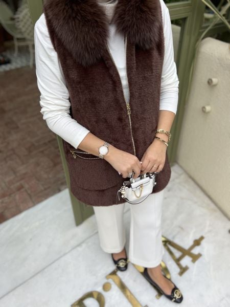 Angora Yelek Kahverengi