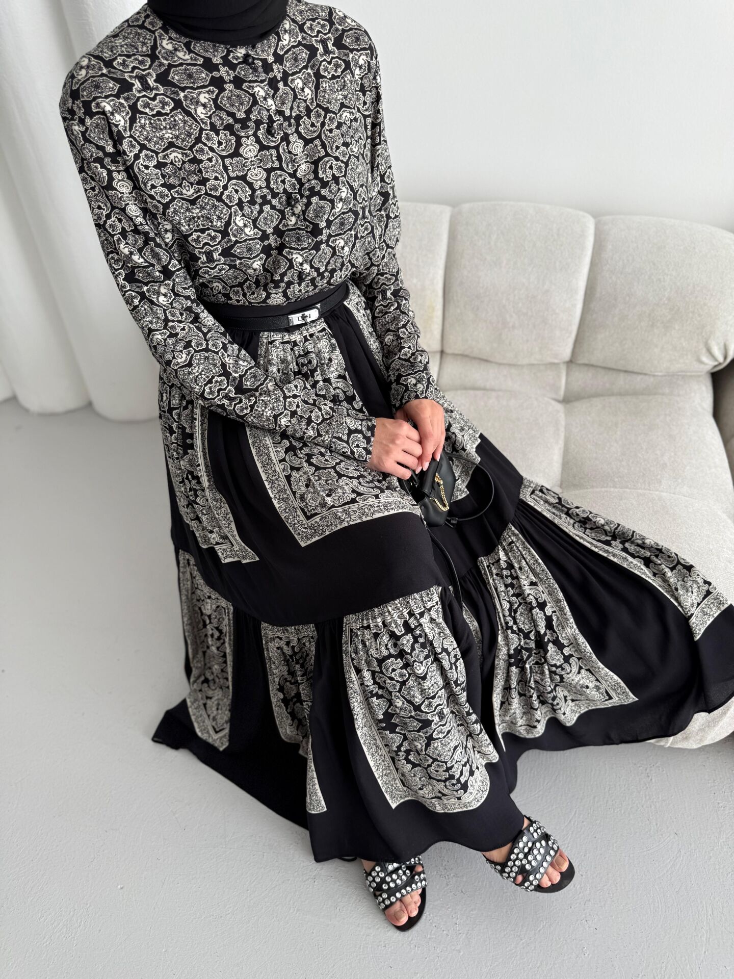 MELLY ETEKLİ TAKIM SİYAH