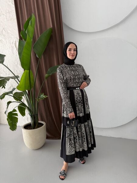 MELLY ETEKLİ TAKIM SİYAH