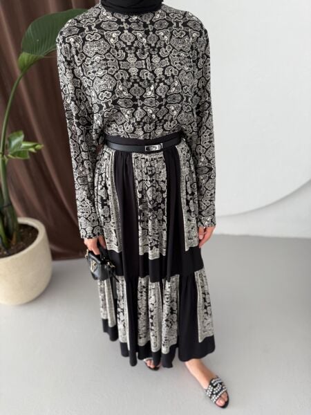 MELLY ETEKLİ TAKIM SİYAH / ÖN SİPARİŞ