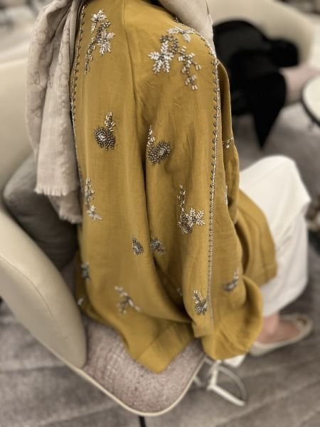 İşlemeli Kimono Yağ Yeşili / ÖN SİPARİŞ