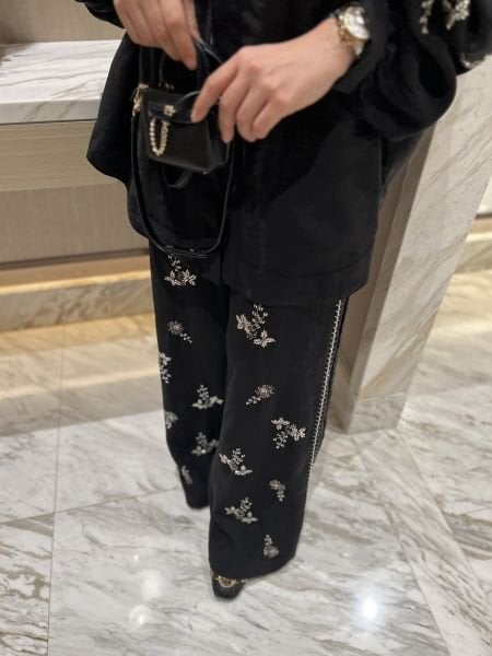 İşlemeli Kimono Takım Siyah / ÖN SİPARİŞ
