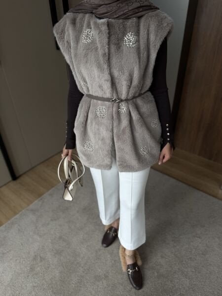 Taşlı Kürk Yelek / TAŞ