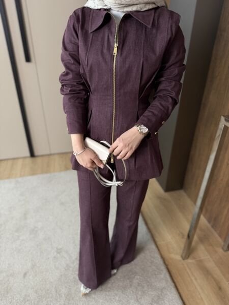 Lena Kot Takım Bordo