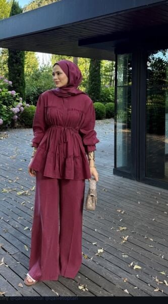 Bağlamalı Modal Takım / BORDO