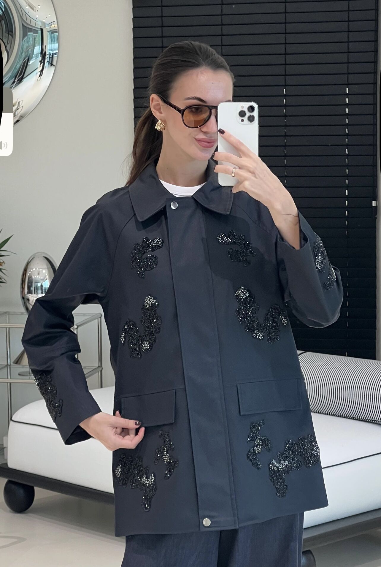 Muadil İşlemeli Trençkot