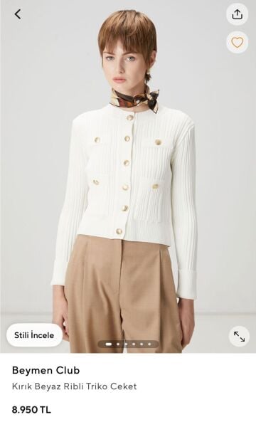 Bym ceket kırık beyaz / ön sipariş