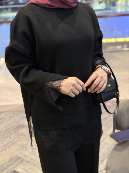 Kazak / Dantel detaylı