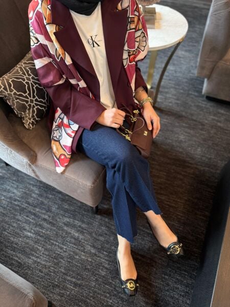 Blazer ceket bordo