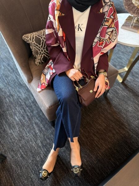 Blazer ceket bordo