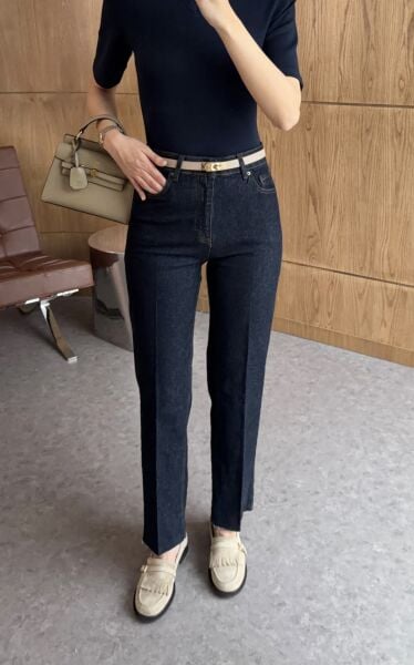 Ütü izli kot pantolon