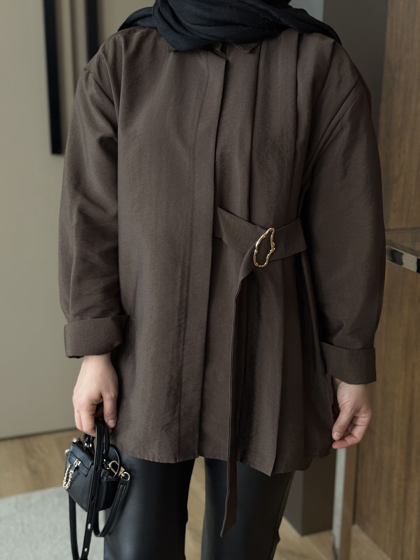 Lily Gömlek Kahverengi