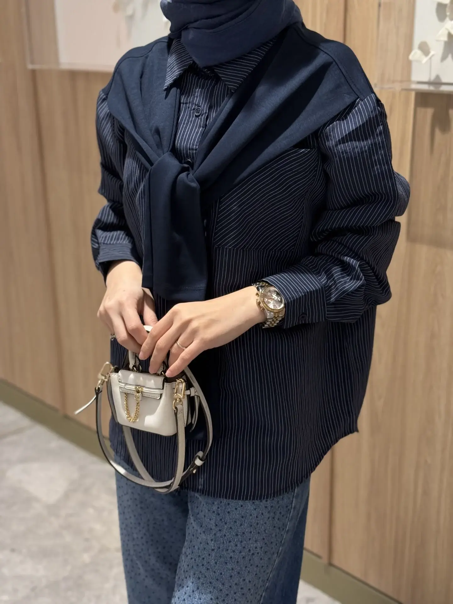 Bağlamalı Gömlek Lacivert