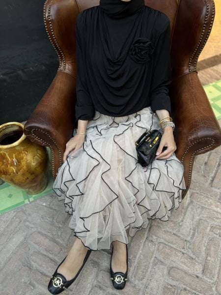 Sandy Gül Detaylı Bluz