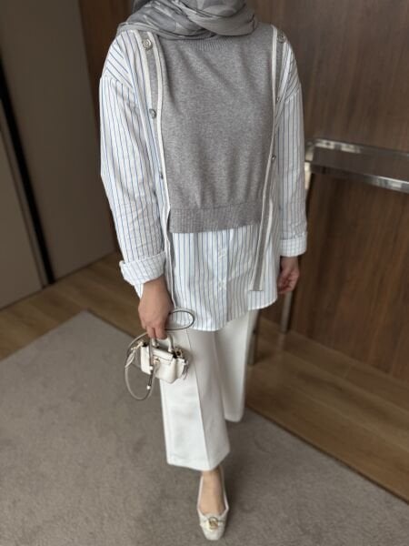 Tw*st Yeni Gömlek Gri