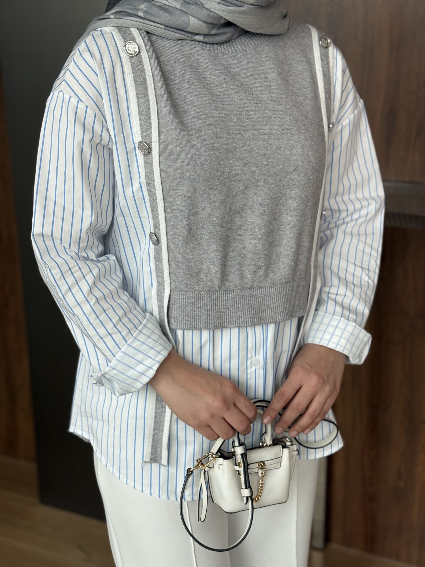 Tw*st Yeni Gömlek Gri