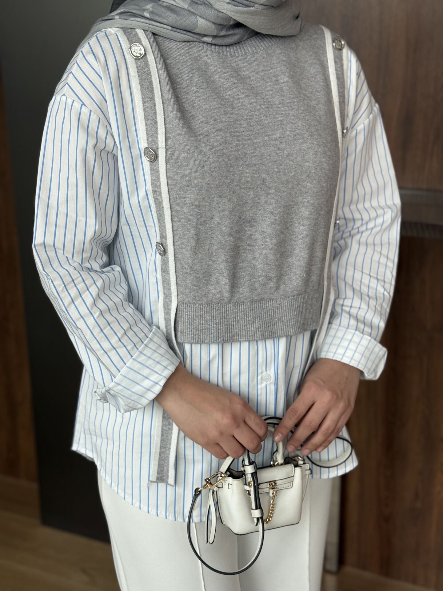 Tw*st Yeni Gömlek Gri