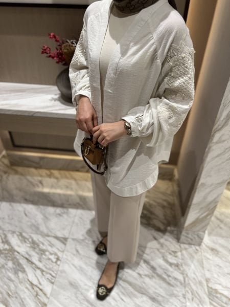İncili Kimono Keten