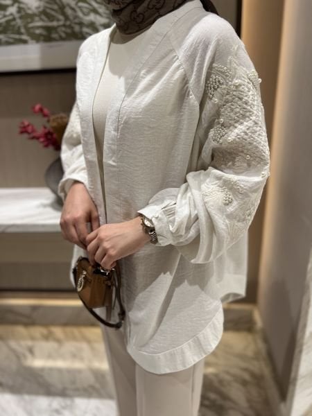 İncili Kimono Keten