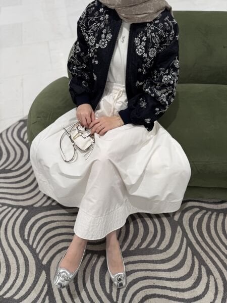 İthal işlemeli kot ceket