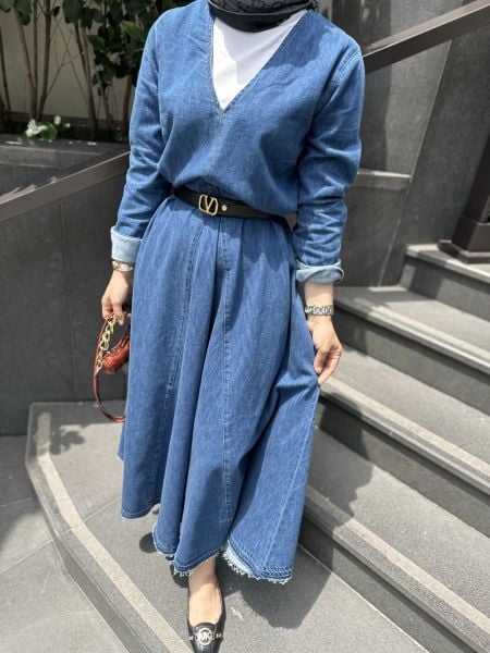 Zara Model Denım Elbise