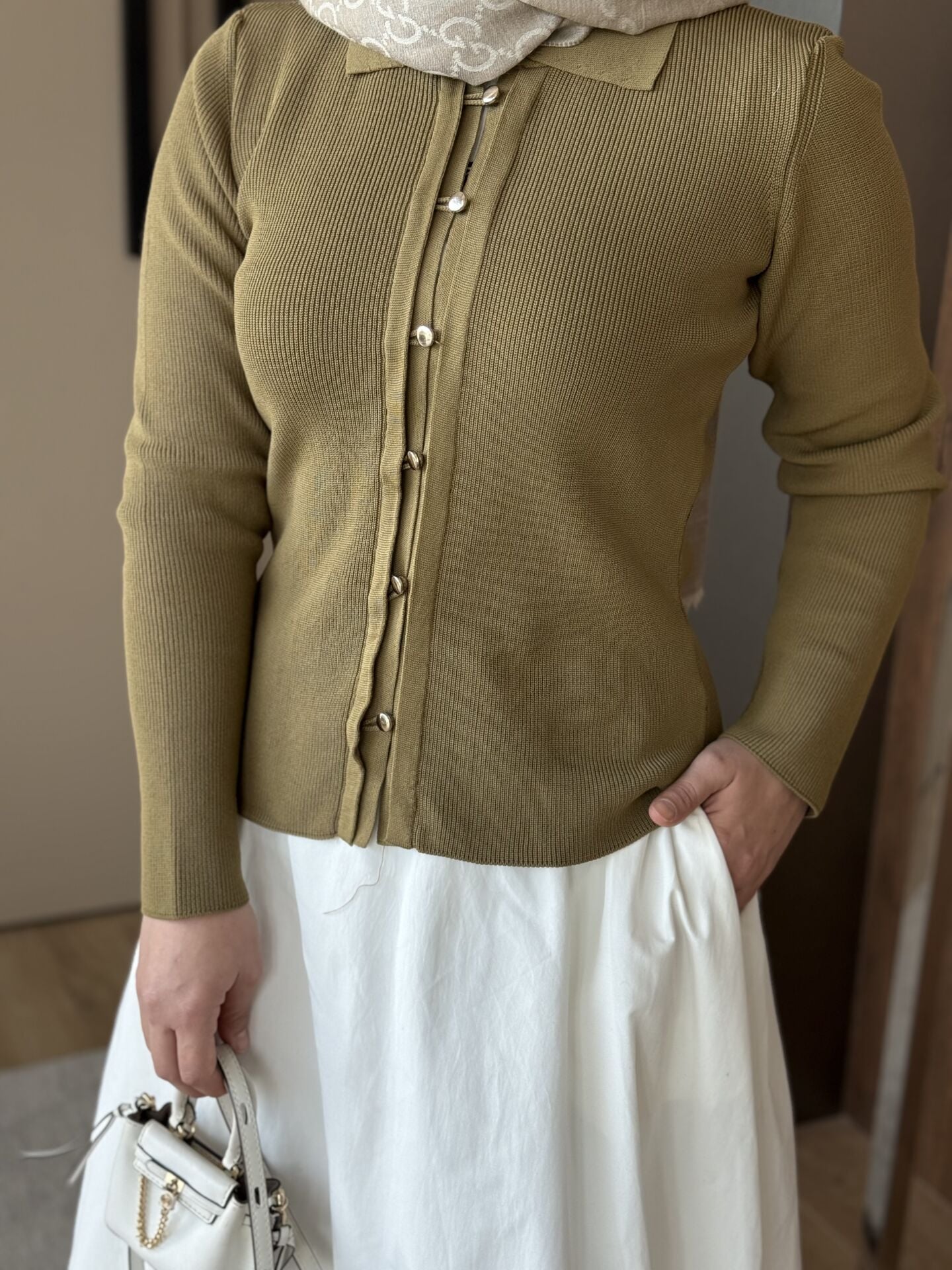 Pera Hırka Yağ Yeşili