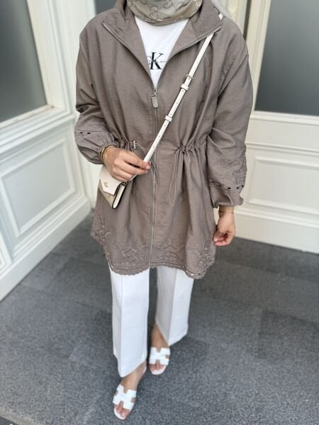 Brode Detaylı Kap Vizon