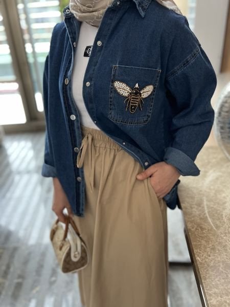 Arı detaylı gömlek