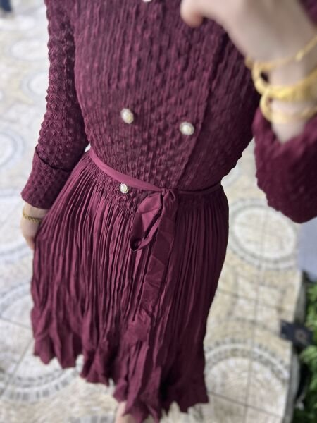 Bordo Elbise İthal