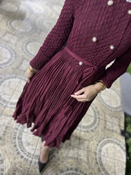 Bordo Elbise İthal