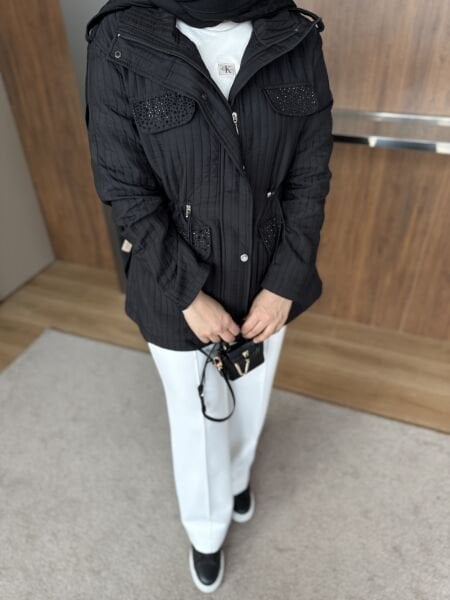 Kapitöne Taşlı Ceket