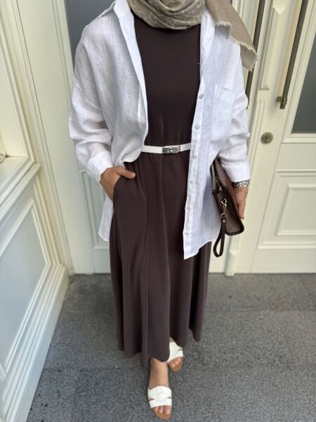 Massim* Elbise Kahverengi