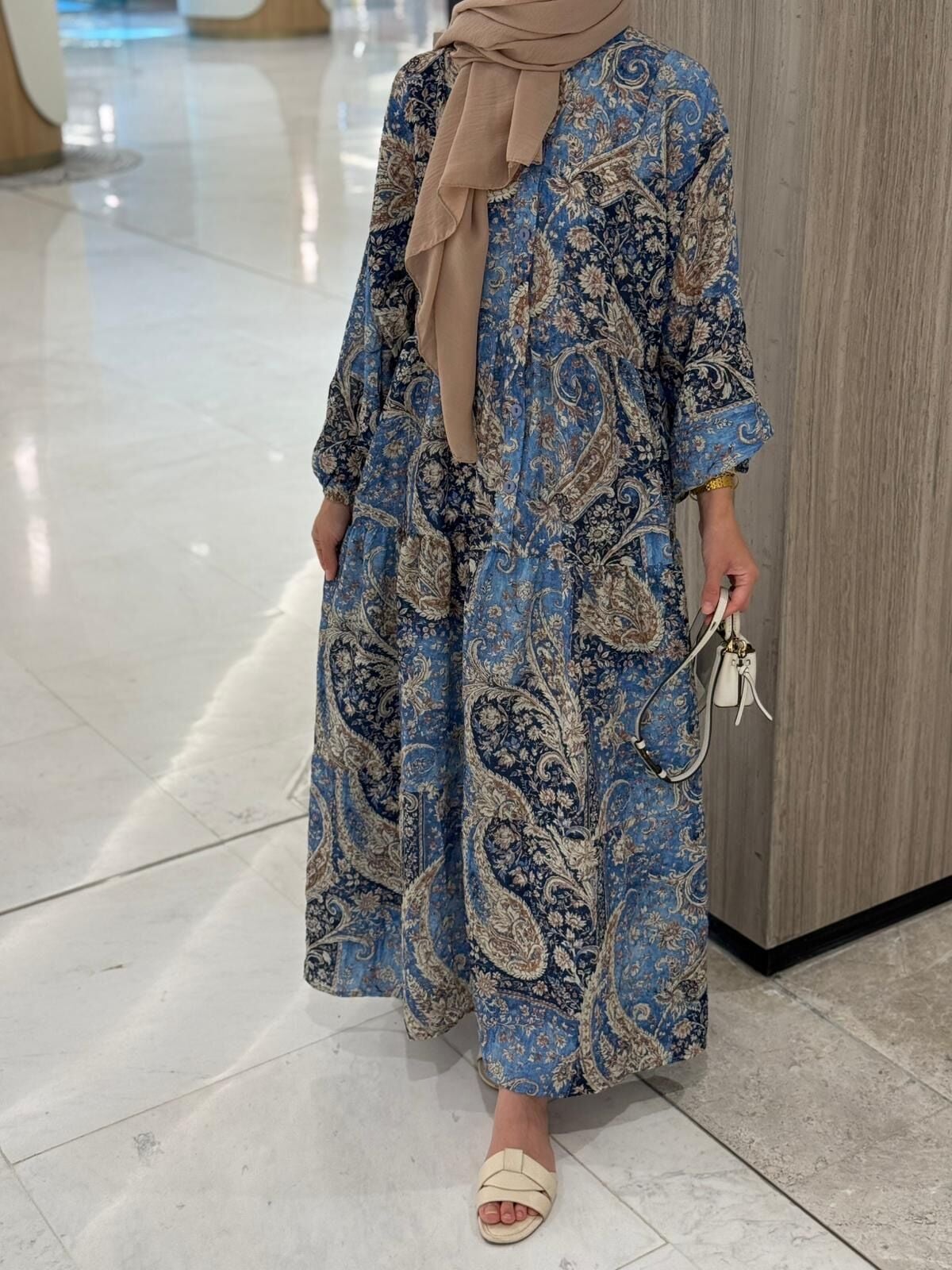 Desenli / Mavi Lily Elbise