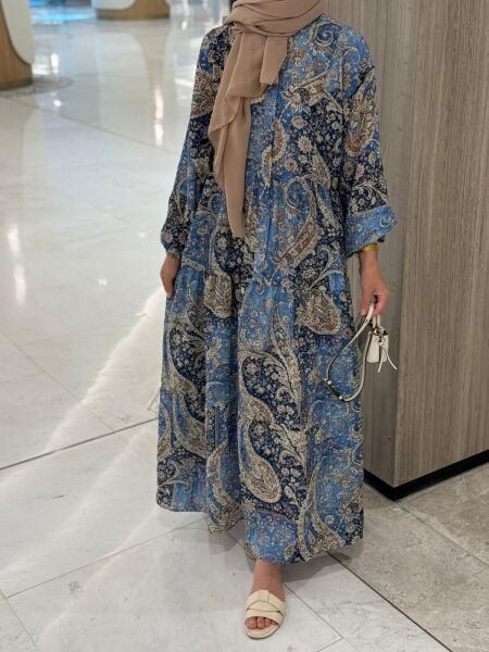 Desenli / Mavi Lily Elbise
