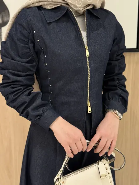 Kolu büzgülü kot takım