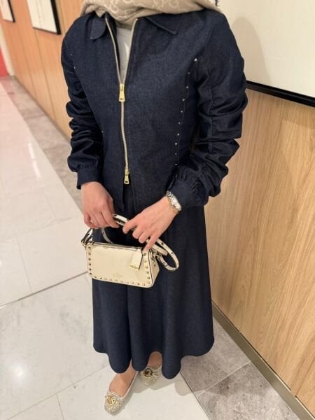 Kolu büzgülü kot takım