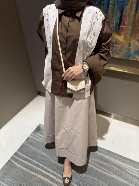 İpkyl taşlı gömlek kahve