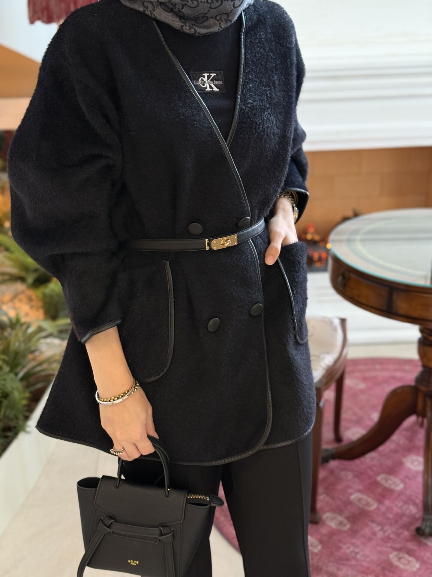 Pera Angora Hırka / Siyah