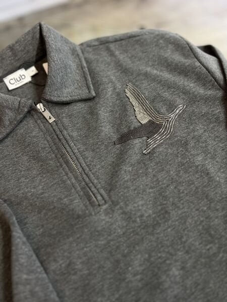 Bym Gri Fermuarlı Sweatshirt