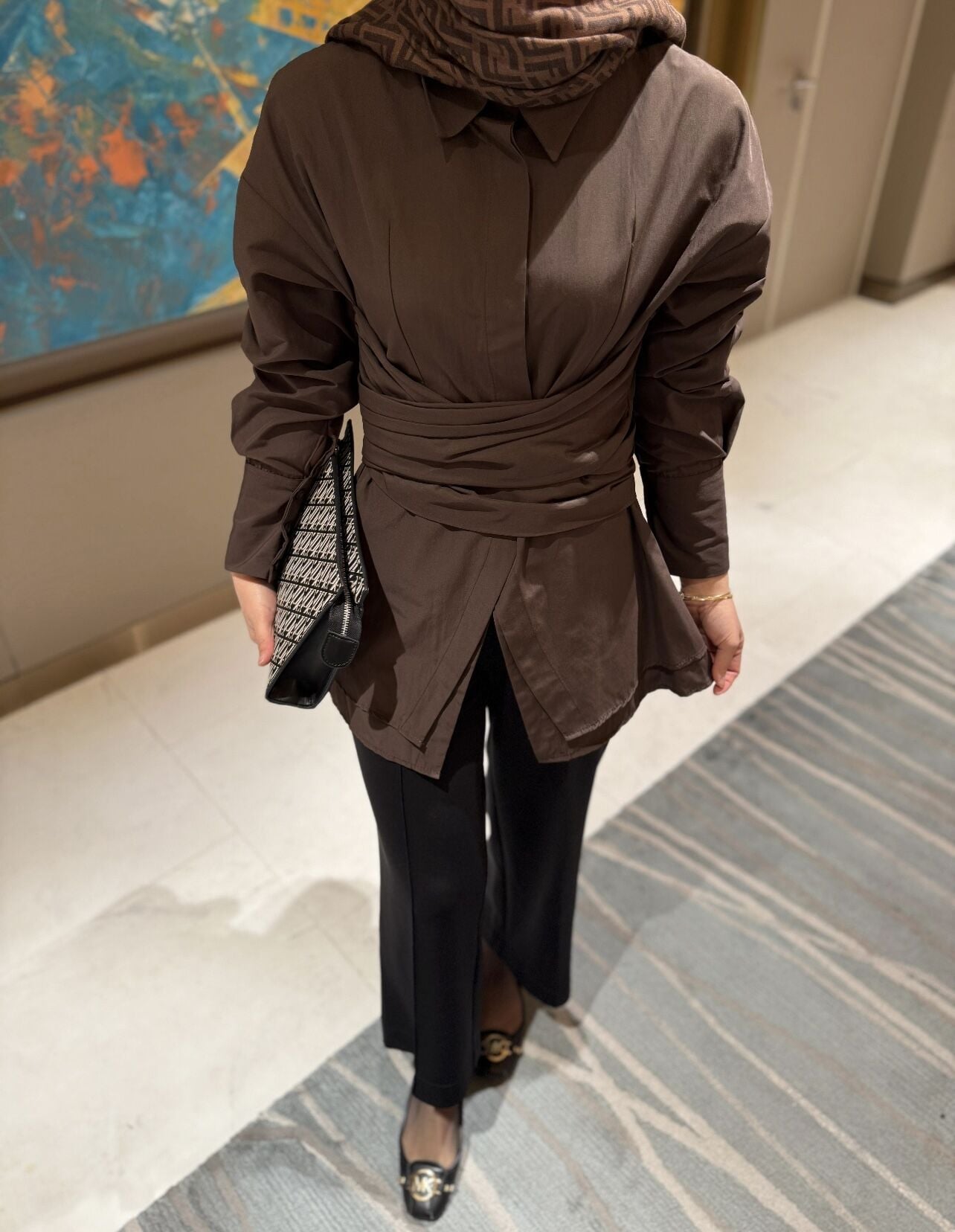 Bel detaylı gömlek