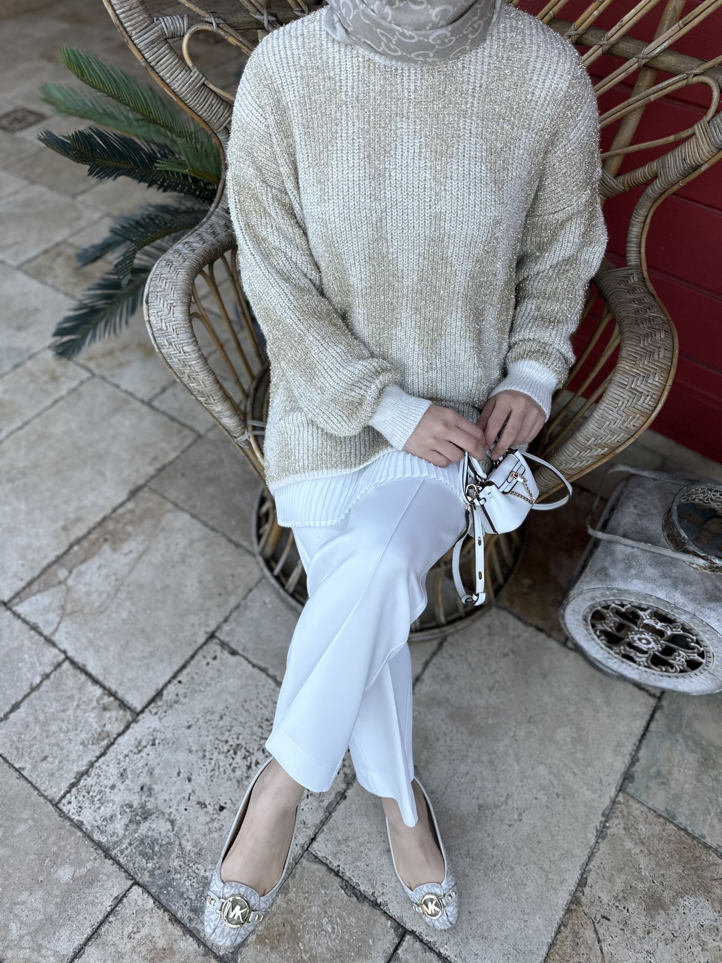 Simli desenli kazak/ GOLD