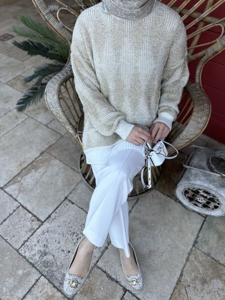 Simli desenli kazak/ GOLD