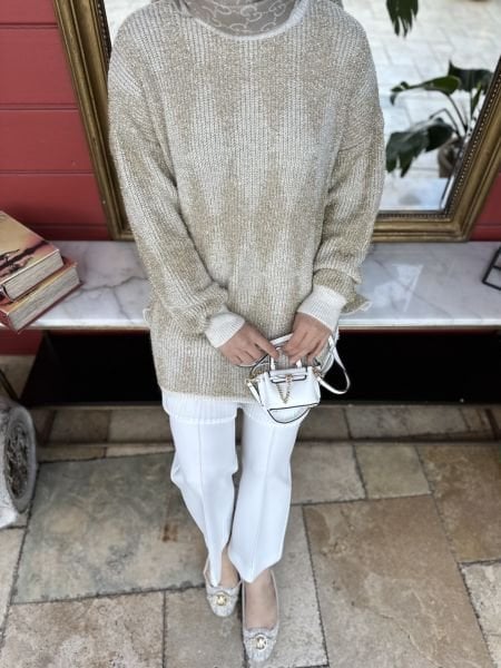 Simli desenli kazak/ GOLD