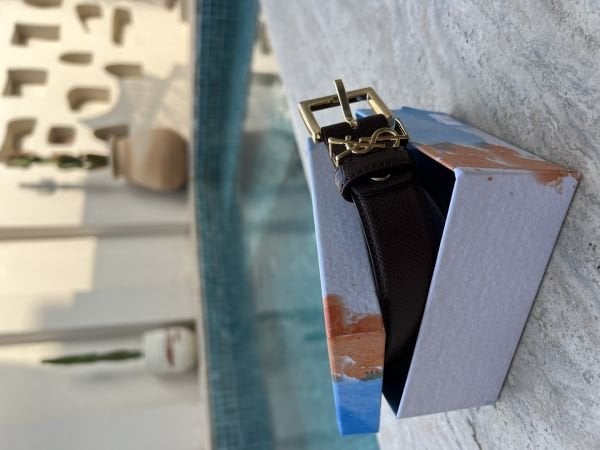 Ysl kemer kahverengi