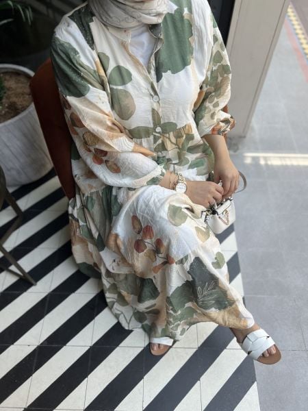 Batik elbise yeşil