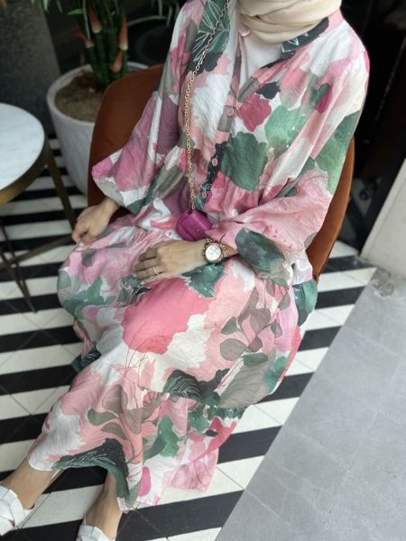 Batik elbise pembe