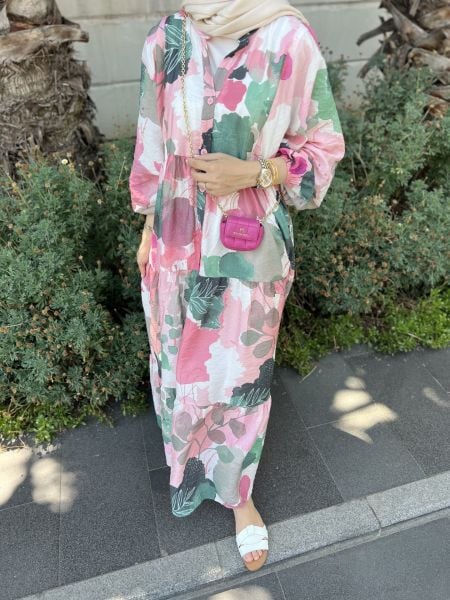 Batik elbise pembe