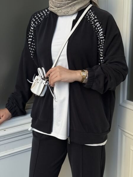 Premium Taşlı Eşpfman Takımı Antrasit