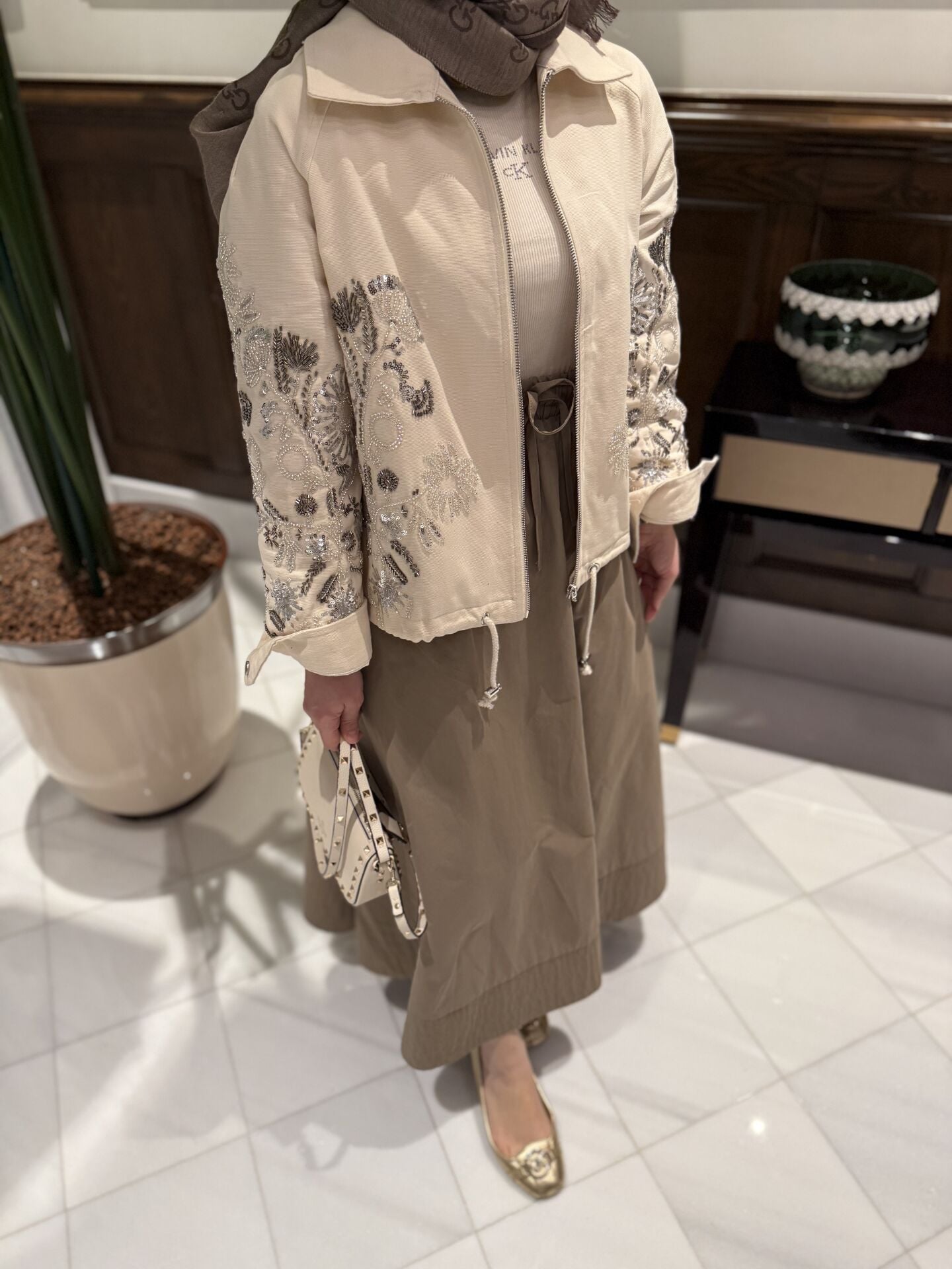 İşlemeli / CEKET KREM